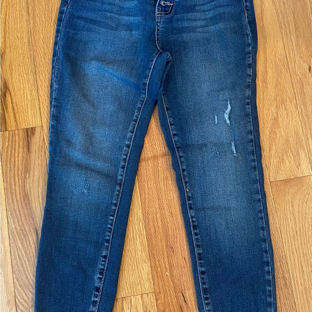 KanCan Dark Indigo Skinny Jeans with Subtle Distressing